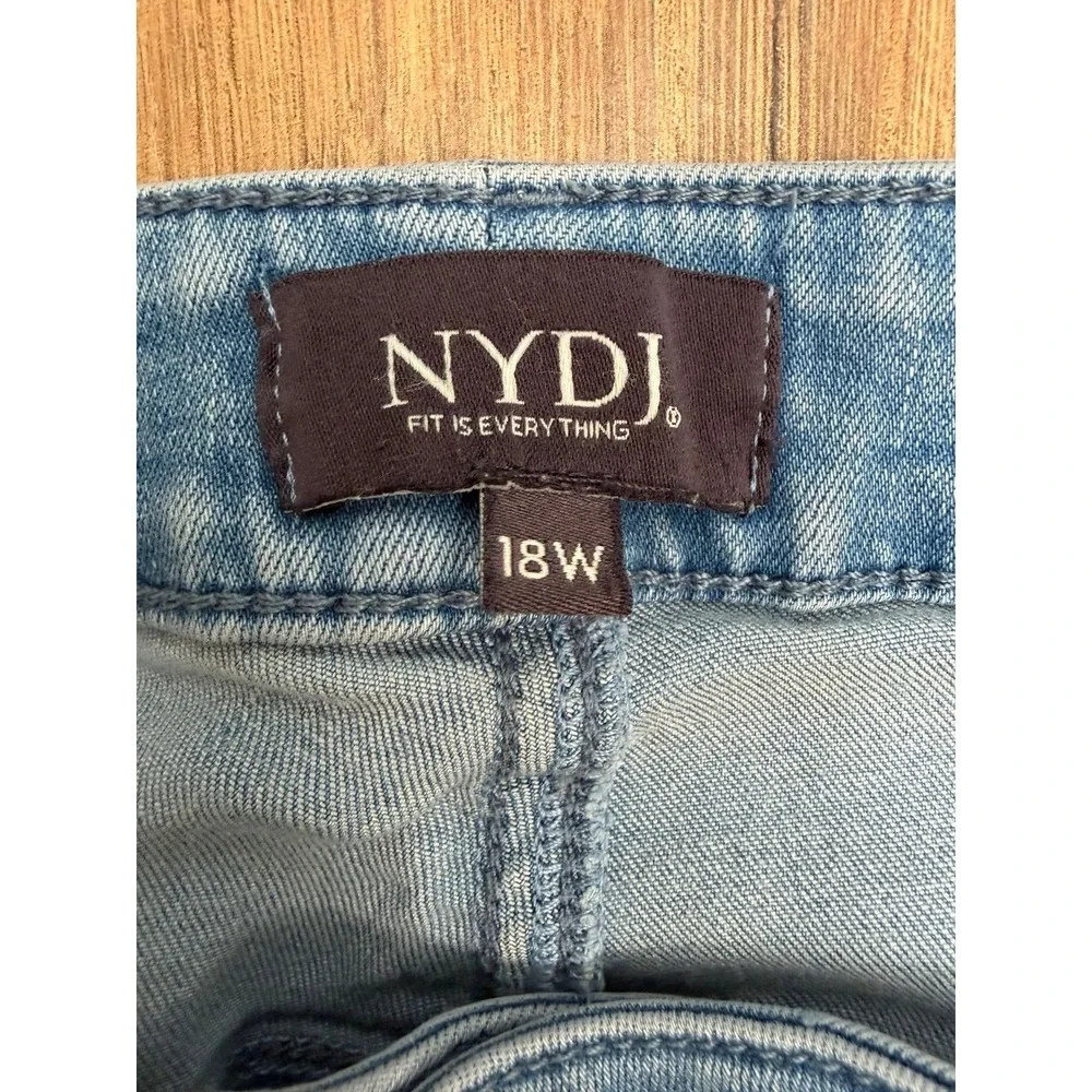 NYDJ Ami Skinny Jeans‎ 18W Plus High Rise Button Fly Lift Tuck Blue